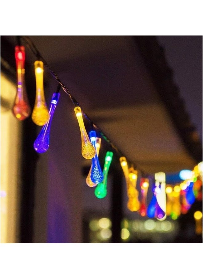 Generic Outdoor Waterproof Solar Garden Teardrop String Light Multicolour  - Image 4
