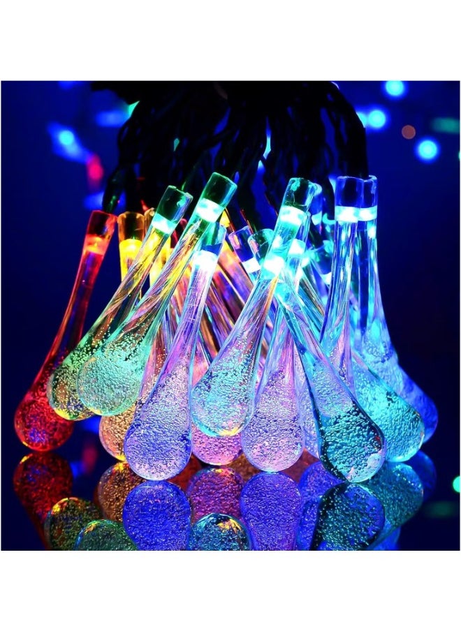 Generic Outdoor Waterproof Solar Garden Teardrop String Light Multicolour  - Image 1