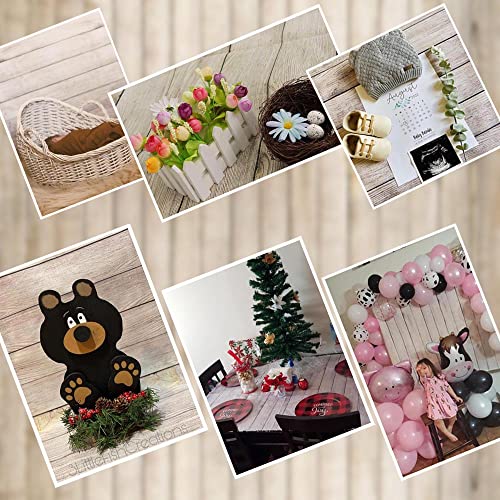 KonPon Wood Backdrop Photography Background Vinyl Backdrop Wood Floor Photography Backdrops Studio Photo Props Background 082 - Image 5