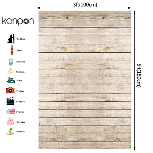 KonPon Wood Backdrop Photography Background Vinyl Backdrop Wood Floor Photography Backdrops Studio Photo Props Background 082 - Image 2