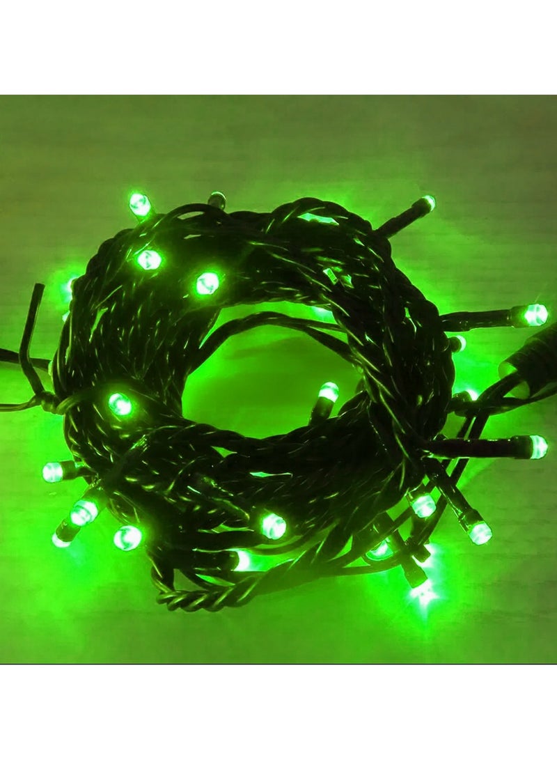 ZAYO LED String Lights Decorative Fairy Lights for Home Decoration, Festival Lighting, Indoor Outdoor LED String Lights, Ambient Decorative Lighting, Green - 10 Meter - Image 1