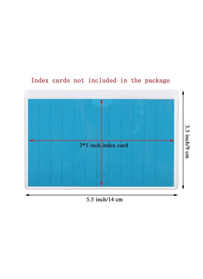 Gydandir - 32 Pack Selfadhesive Index Card Pockets Top Open Crystal Clear Plastic Card Holder Suitable For Organizing And Protecting 3X5 Inches Index Cards Business Cards Photo Label And Planner - Image 1