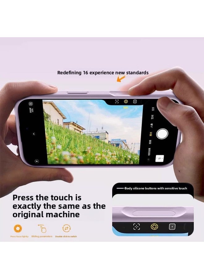 For Iphone 15 Liquid Silicone Case All-in-One Button 16 Pro Max Mobile Phone Case Protective Case-Color:Charcoal Gray-Applicable Models:For Iphone13PROMAX