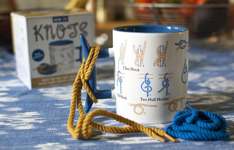 The Unemployed Philosophers Guild How To Tie Knots Mug  Learn to Make 8 Different Knots Over Coffee Comes in a Gift Box Rope Included 12 oz - Image 4
