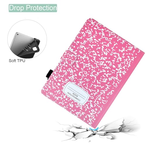 BYCeKe A16 Case for iPad 10th Generation 10.9 inch 2022,for iPad (A16) 11th Generation 11 Inch 2025,for i Pad 10th Gen Cute PU Leather Cover with Pen Holder and Stand for Kids,Girl,Women,Pink NoteBook - Image 5