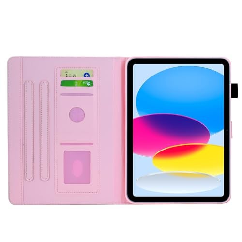 BYCeKe A16 Case for iPad 10th Generation 10.9 inch 2022,for iPad (A16) 11th Generation 11 Inch 2025,for i Pad 10th Gen Cute PU Leather Cover with Pen Holder and Stand for Kids,Girl,Women,Pink NoteBook - Image 4