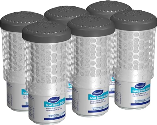 Diversey 100910595 Good Sense 60 Day Air Care System Cartridge, Deodorizer & Freshener for Restrooms, Gyms & High Traffic Public Spaces, Fresh Scent, Refill, 1-Cartridge (Pack of 6) - Image 1