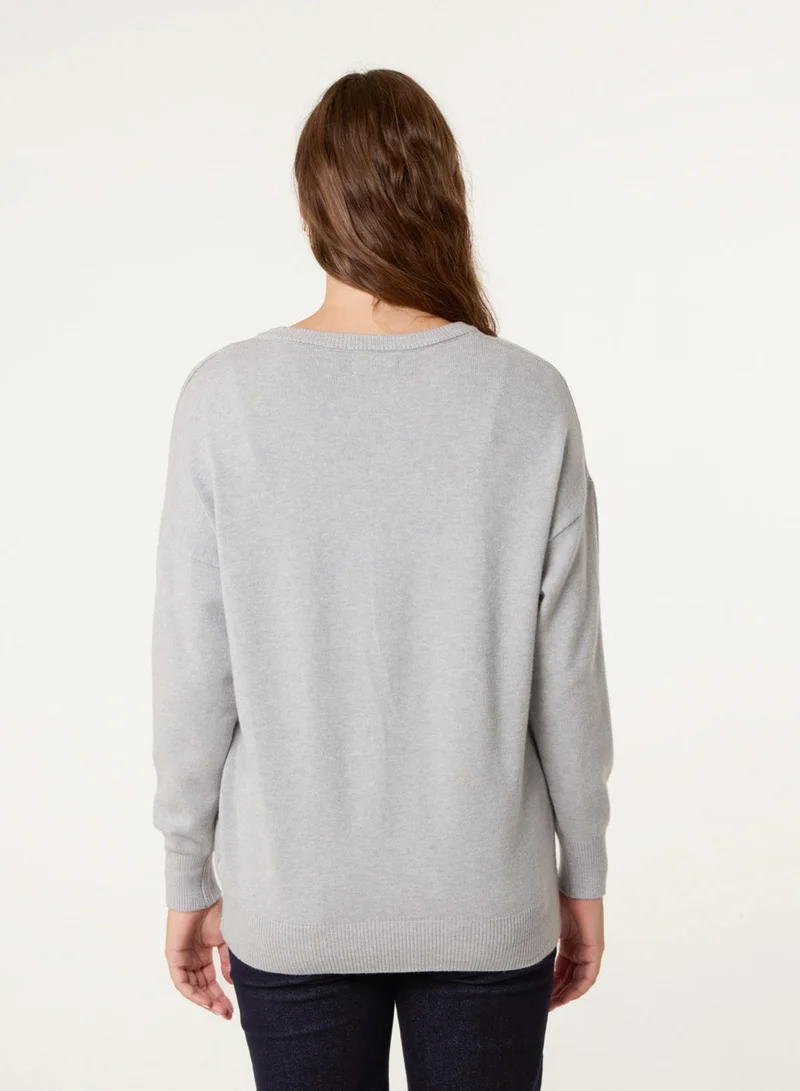Blue Vanilla Round Neck Jumper