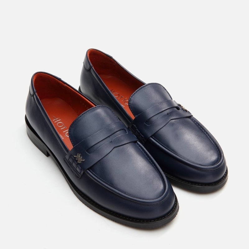 Hotiç 01AYH291710A680 GENUINE Leather Navy Blue Women's Loafer  - Image 2