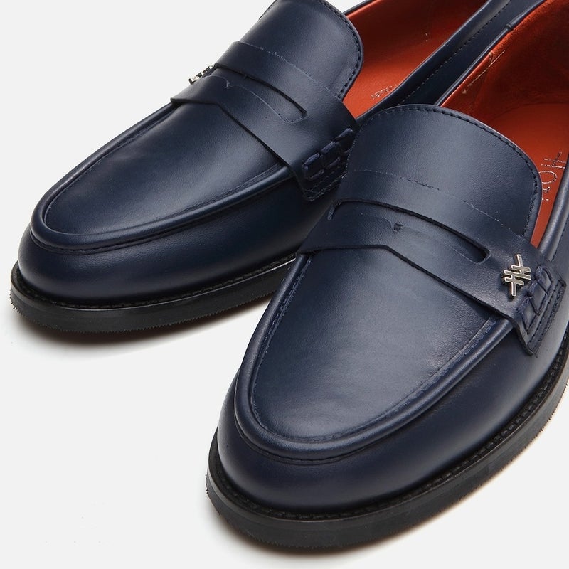 Hotiç 01AYH291710A680 GENUINE Leather Navy Blue Women's Loafer  - Image 4