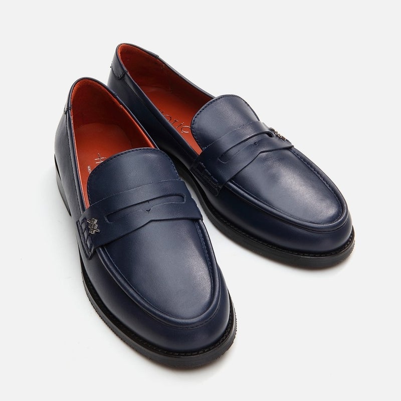 Hotiç 01AYH291710A680 GENUINE Leather Navy Blue Women's Loafer  - Image 3