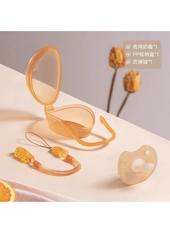 بيبتايد مصاصة حديثي الولادة مضادة للانتفاخ، محاكاة لبن الأم، بني، سيليكون فائق النعومة، أداة نوم فنية