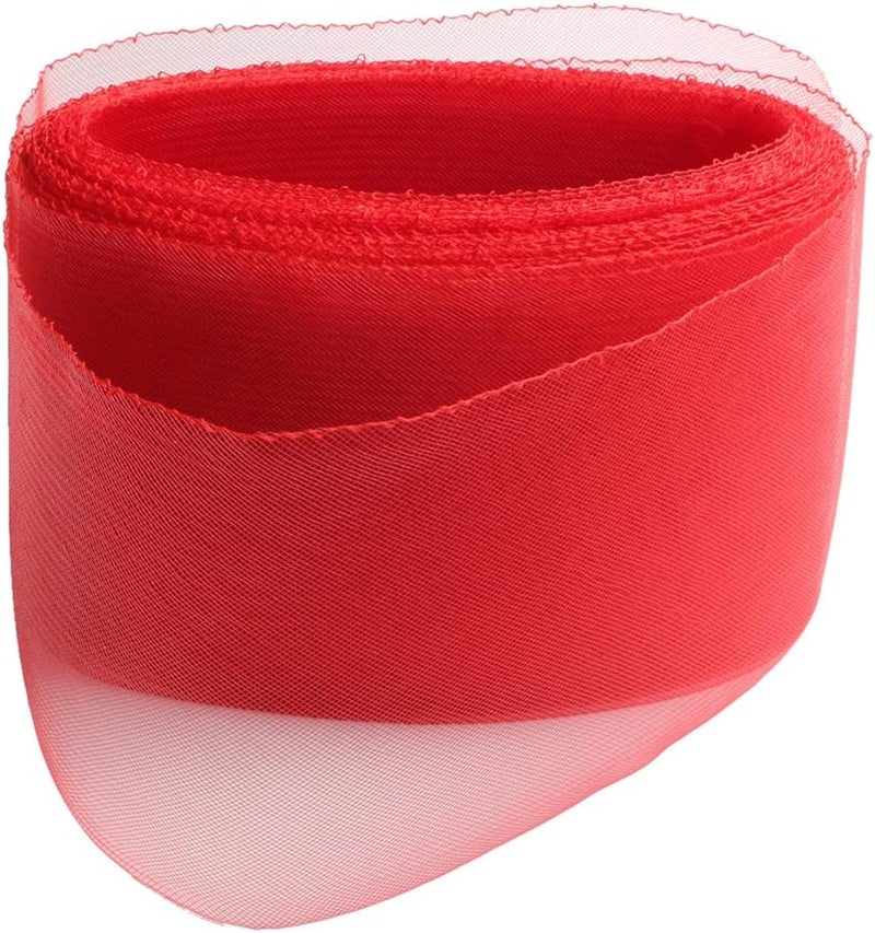 كلاراكو ضفيرة شعر الخيل من البوليستر المتين، بعرض 25 ياردة و6 بوصات، باللون الأحمر، كما هو موضح - Image 2