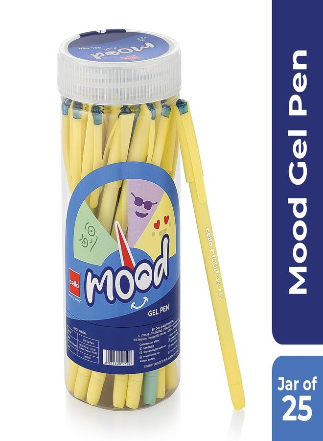 مجموعة أقلام جل BiC Cello Mood | عبوة من 25 قلم جل | 19 قلم حبر أزرق، 4 أقلام حبر أسود، وقلمان حبر أحمر | تجربة كتابة سلسة | للاستخدام المدرسي والمكتبي | أفضل قلم للامتحانات - Image 2