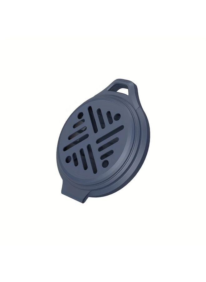 Dark Blue Portable Camping Mosquito Coil Holder Durable Metal Easy Hang Design Secure Lid Outdoor Essential - Image 1