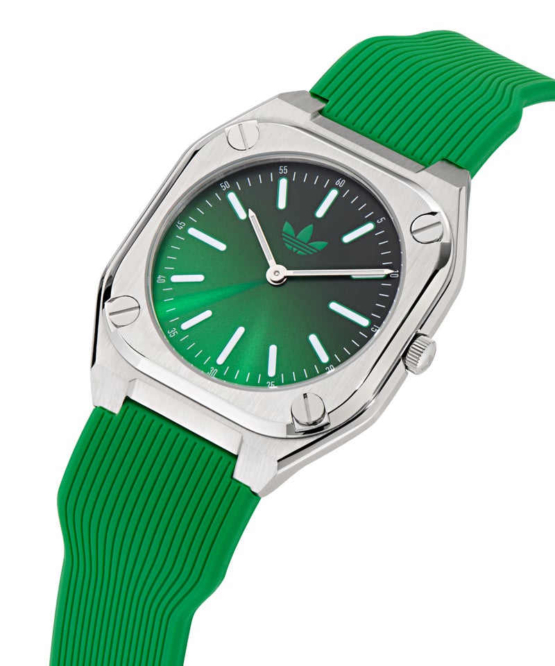 Adidas UW CITY TECH THIN SLV CS GRN DL 39MM QTZ GRN SLCN FW24 - Image 2