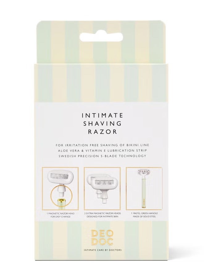 DeoDoc Intimate Shaving Razor - Green - Image 1