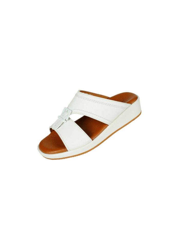 barjeel uno 008-3449 Barjeel Boys Arabic Sandals BBJM-07 White  - Image 3