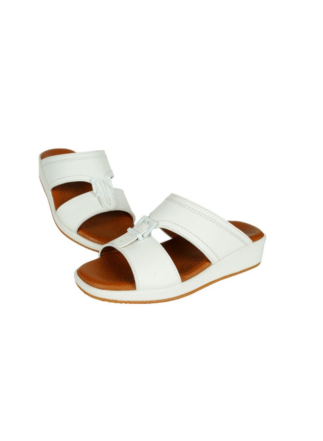 barjeel uno 008-3449 Barjeel Boys Arabic Sandals BBJM-07 White  - Image 2