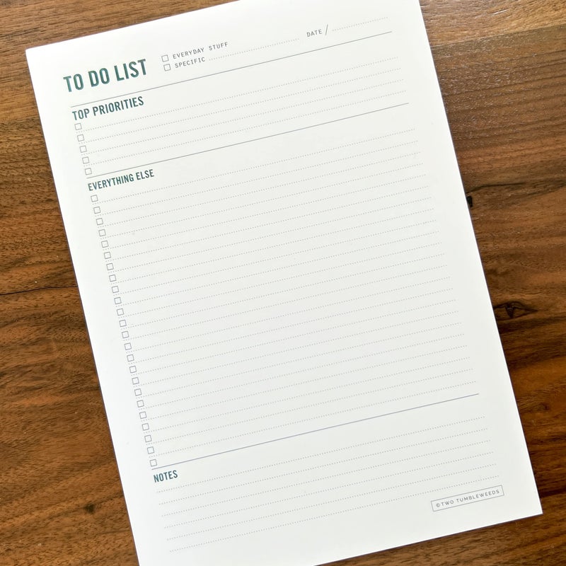 Two Tumbleweeds To Do List Notepad - Daily Task Planner, Checklist, and Organizer - Planner pad for work and school productivity - 7 x 10" - 50 Sheets - Image 2