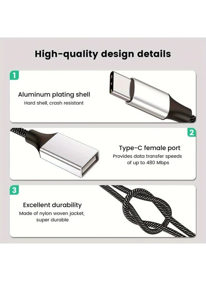 USB C Splitter 1 USB A Male To 3 USB C Female Adapter Charging Data Transfer - Image 5