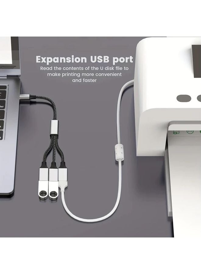 USB C Splitter 1 USB A Male To 3 USB C Female Adapter Charging Data Transfer - Image 4