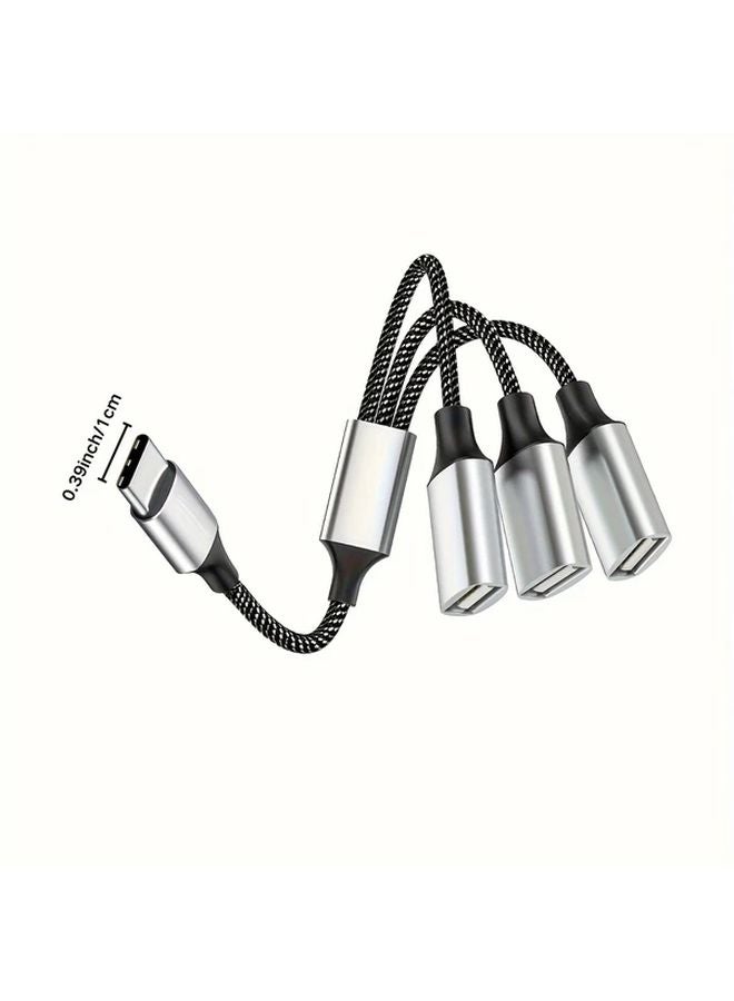 USB C Splitter 1 USB A Male To 3 USB C Female Adapter Charging Data Transfer - Image 3