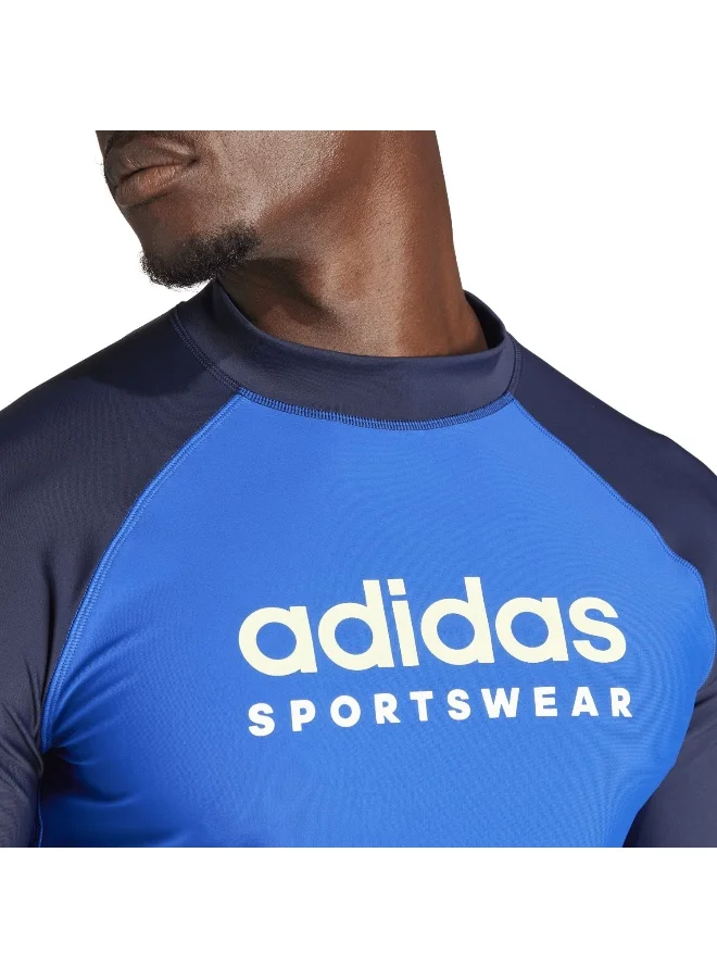 adidas ملابس سباحة M Rashgd Ls زرقاء XS