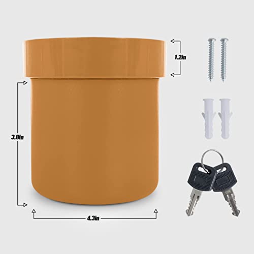 ISLANDSAFE Flower Pot Diversion Safe with Key Lock, Secret Hidden Safe Box with False Bottom, Weatherproof Key Hider & Cash Vault for Outdoor Garden, Yard & Home, Plants Not Include (Matte Terracotta) - Image 2