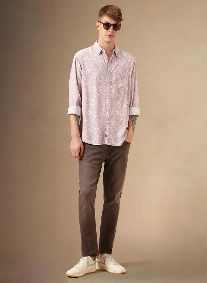 دينيس لينغو قميص كاجوال رجالي متعدد الألوان بقصة مريحة - Image 1