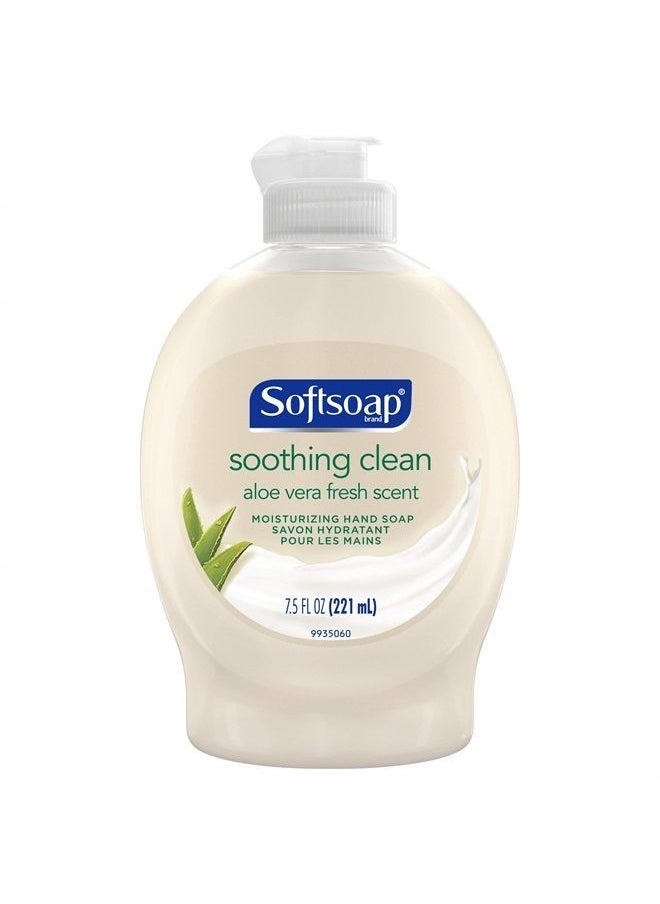 Softsoap Liquid Hand Soap with Flip Top Cap, Soothing Clean, Aloe Vera Fresh Scent - 7.5 Fl. Oz 