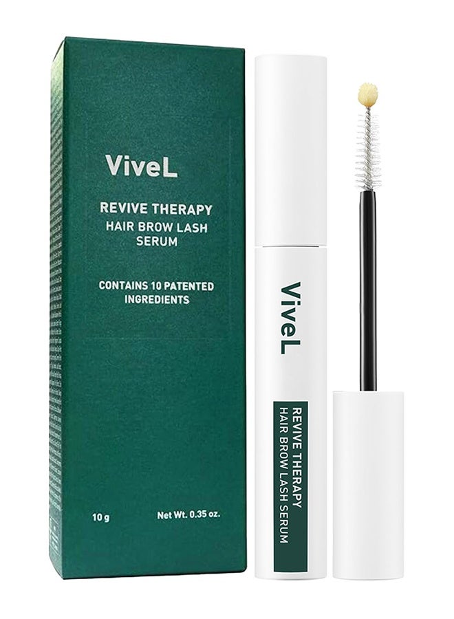 Vivel Revive Therapy Hair Brow Lash Serum - Eyelash and Eyebrow Growth Serum for Thicker, Fuller Lashes and Brows 10g - Image 1