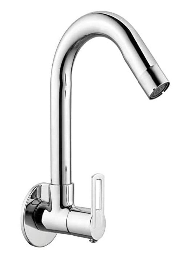 Clinton Oxy Brass Sink Cock with swiveling Spout/Wall Mounted - Image 1