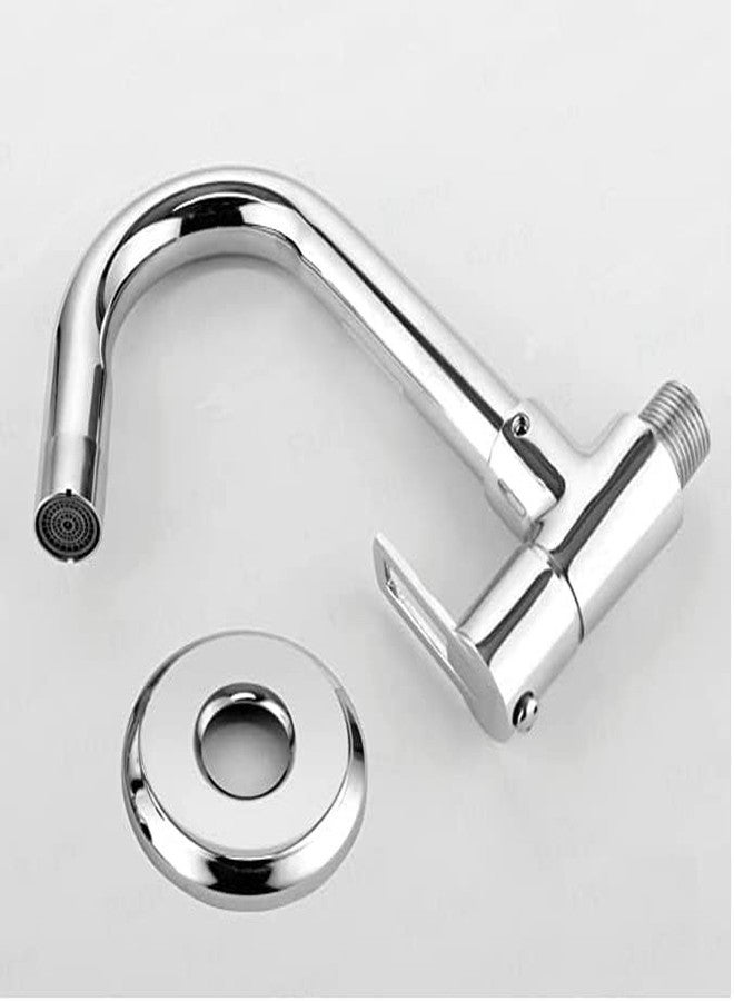 Clinton Oxy Brass Sink Cock with swiveling Spout/Wall Mounted - Image 2