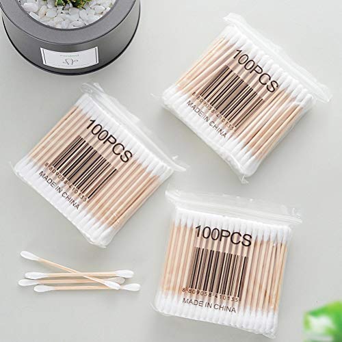 RIKWOG Cotton Swabs, 1200 Count Bamboo Sticks Cotton Swabs with 2 Clear Container Cotton Buds with Wooden Handles For Ears Makeup or Nails Personal Care - Image 3