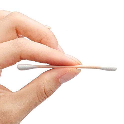 RIKWOG Cotton Swabs, 1200 Count Bamboo Sticks Cotton Swabs with 2 Clear Container Cotton Buds with Wooden Handles For Ears Makeup or Nails Personal Care - Image 4