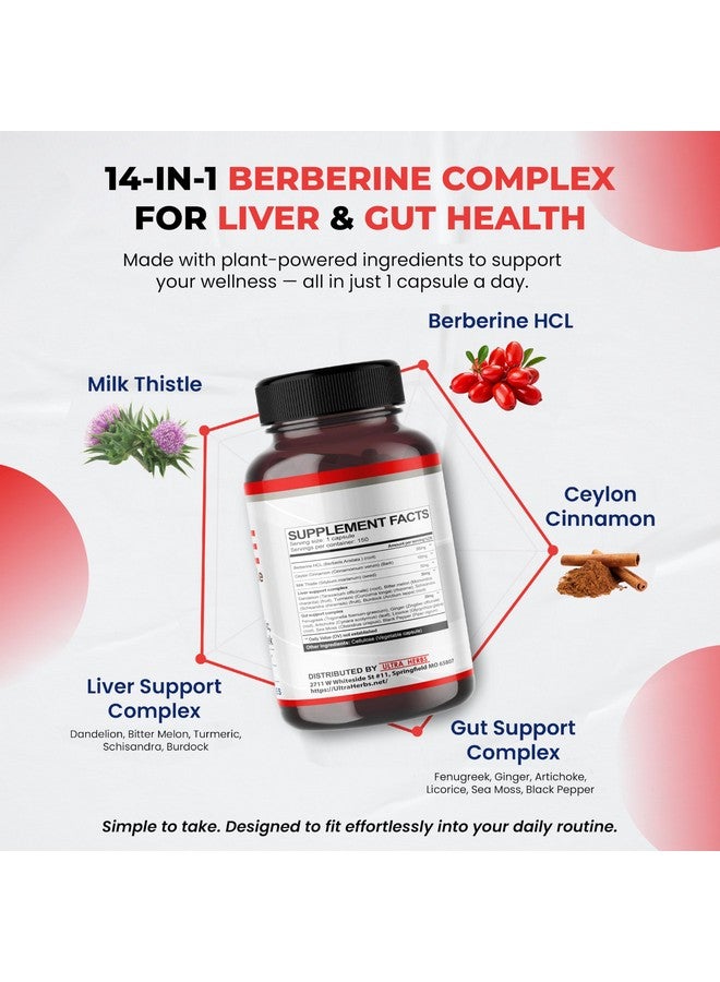 ULTRA HERBS ألترا هيربز برميوم بيربرين مع القرفة، حليب الشوك *صنع في الولايات المتحدة واختبار* يعزز وظيفة الكبد، صحة الأمعاء، المناعة (150 حبة (عبوة من 1)) - Image 3