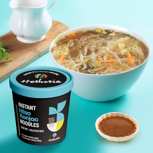 Hethstia Konjac Noodle, 6-Pack Instant Shirataki Noodle Soup Cups Variety Flavor(Spicy Red Curry, Miso, Kimchi, Tom Yum) - Low-Carb, Gluten-Free, Vegan Konjac Angel Hair Pasta Soup - Image 5