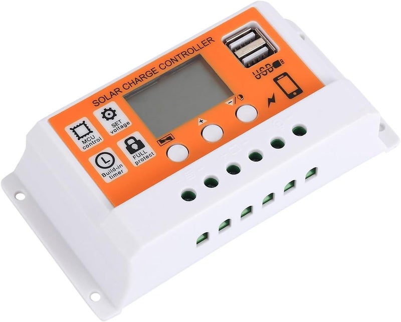 Toyvian 12v 30a Pwm Solar Charge Controller for Solar Array with USB Output Regulator for Battery Charging and Generator Use - Image 5