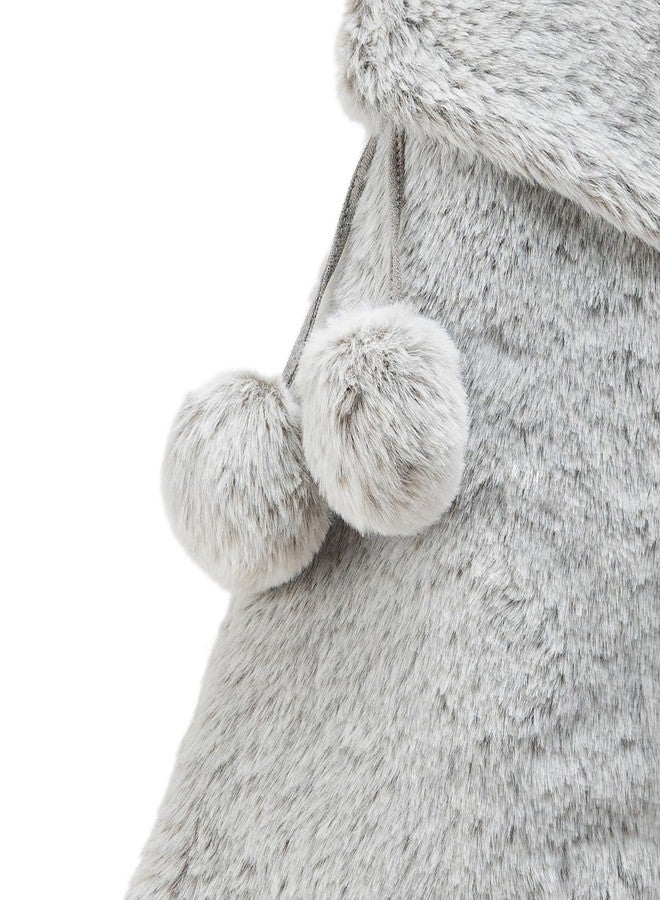E-FirstFeeling Gray Christmas Stocking,Large Plush Faux Fur Christmas Stockings,Fireplace Hanging Ornaments Xmas Tree Decorations for Holiday Party Decor - Image 4