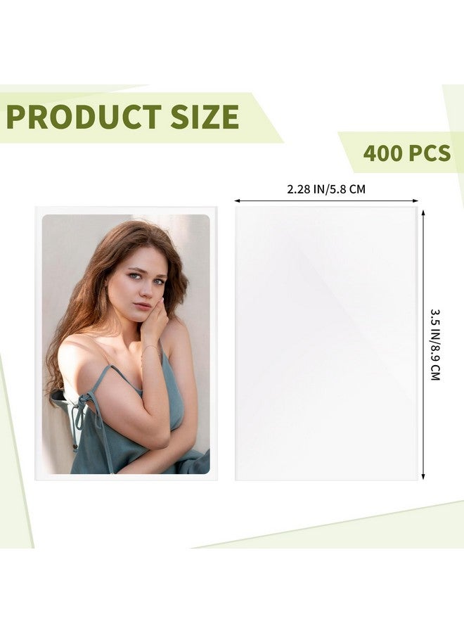 Prudiut 400 قطعة أكمام بطاقات كيبوب 58×89 مم 200 ميكرون أكمام بطاقات صور شفافة خالية من PVC وخالية من الأحماض لحامل بطاقات صور ألبومات كيبوب - Image 2