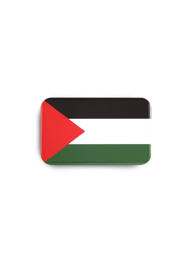 971MEDIA Palestinian Flag - Metal Badge Epoxy Coated with Magnetic Pin that Doesn't Tear Clothes  - Image 2