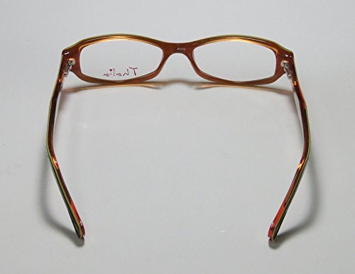 THALIA SODI Thalia Risa Womens/Ladies Designer Full-rim Spring Hinges Eyeglasses/Eye Glasses (45-15-130, Dark Green / Orange) - Image 5