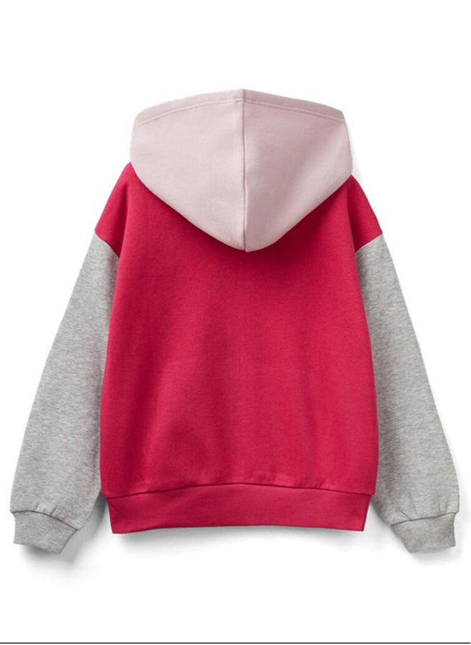 Benetton - SWEATSHIRT WITH ZIP AND SEQUINS - Image 1