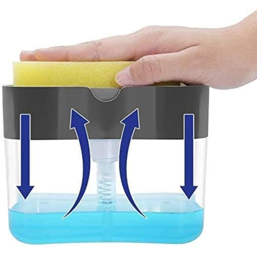 Divinext Soap Pump Holder & Liquid Dispenser for Bathroom, Kitchen,15.4 x 12.8 x 9.6 cm, Multi Color - Image 2