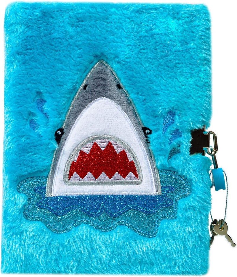 SuperStyle Journal Diary, Gift for 6 7 8 Years Old Boys, Shark Notebook with Lock Secret Diary Writing Journal Birthday Gift for Kids - Image 1