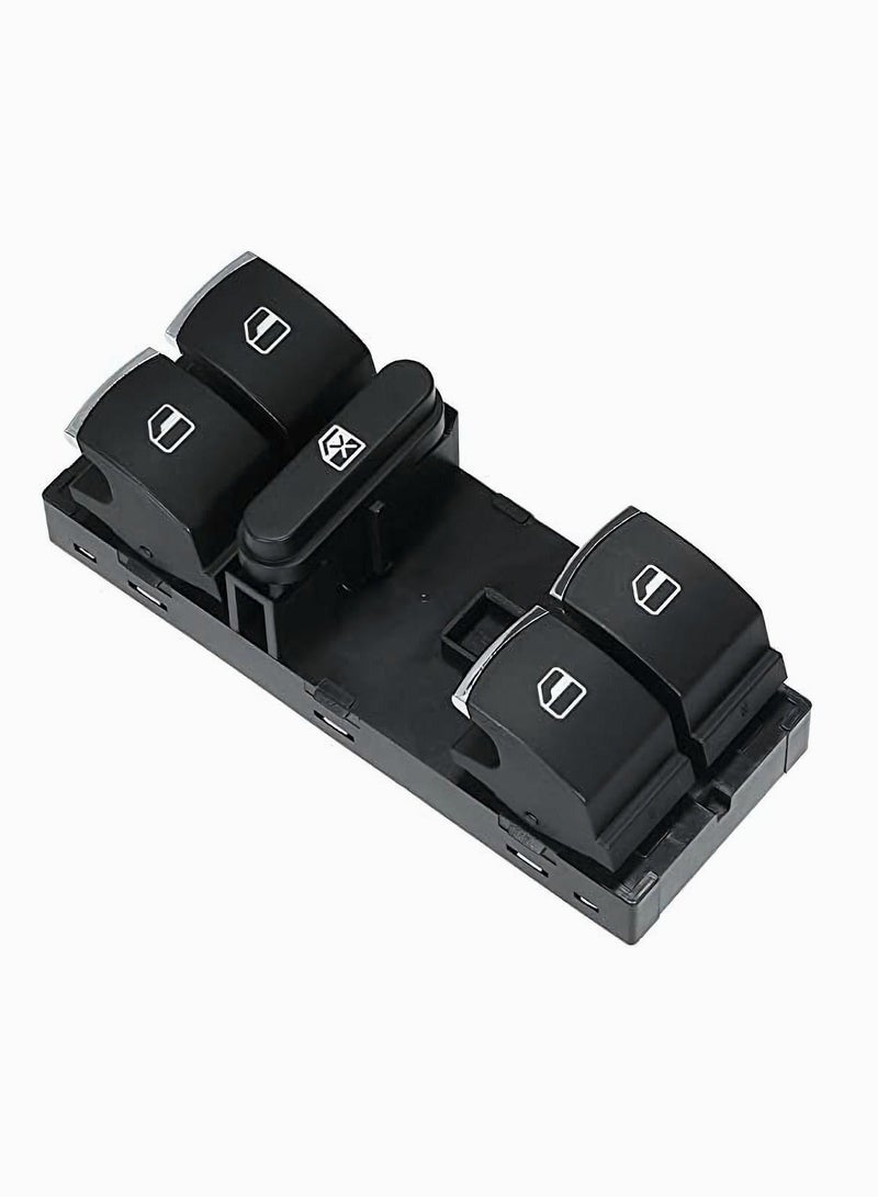 Generic Car Master Power Window Switch 5ND 959 857 for VW, for CC for Tiguan Passat B6, for Golf Jetta MK5 MK6, Driver Left Side Console Control Window Lifter (Black) - Image 1