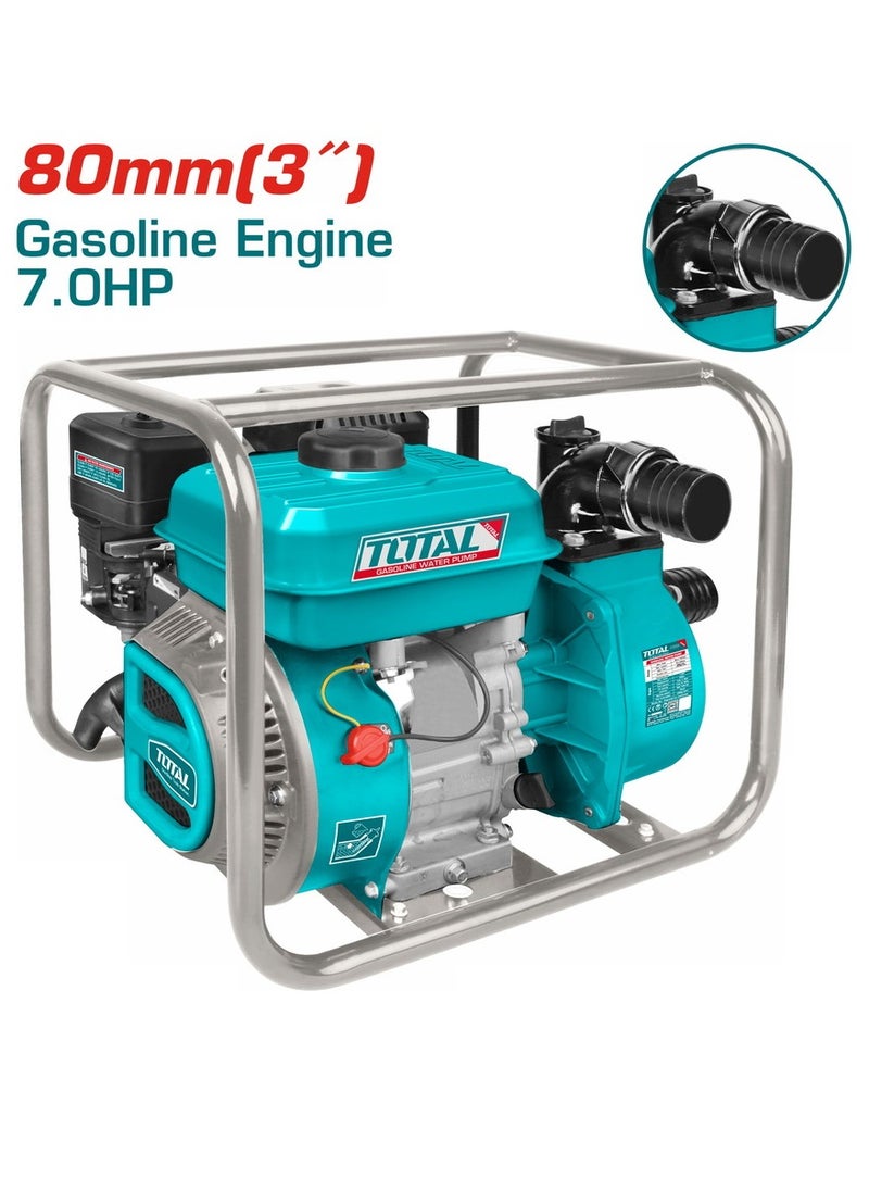 TOTAL Total 7HP Gasoline Water Pump 1000L/min - 3" Suction & Discharge, 32m Head Lift, 208cc Engine, Portable Water Pump for Irrigation, Drainage & Flood Control  - Image 1