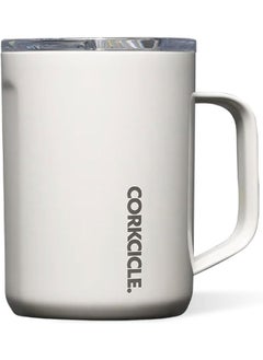 CORKCICLE Corkcicle Triple Insulated Coffee Mug with Lid and Handle, Oat Milk, 16 oz – Stainless Steel Travel Mug Keeps Beverages Hot for 3+ Hours – Non-Slip, Easy-Grip, Spill-Resistant Tumbler  - Image 1