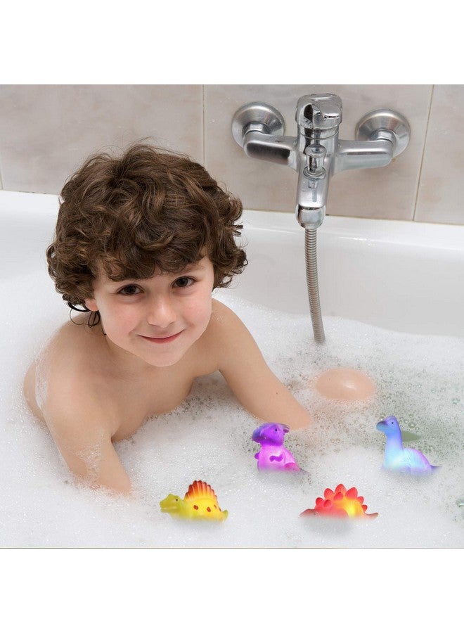 MAPIXO 6 Packs Light Up Floating Dinosaur Bath Toys Set, For Baby Toddler Nephew In Birthday Christmas Easter , Great Water Bathtub Shower Pool Bath Toy For Children Preschool - Image 4